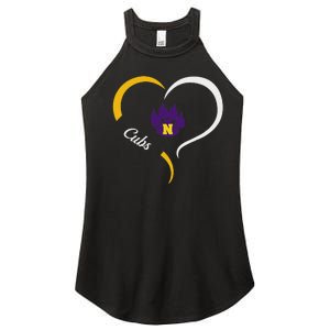 Nevada Cubs Logo Half Heart Slogan Hs Women's Perfect Tri Rocker Tank