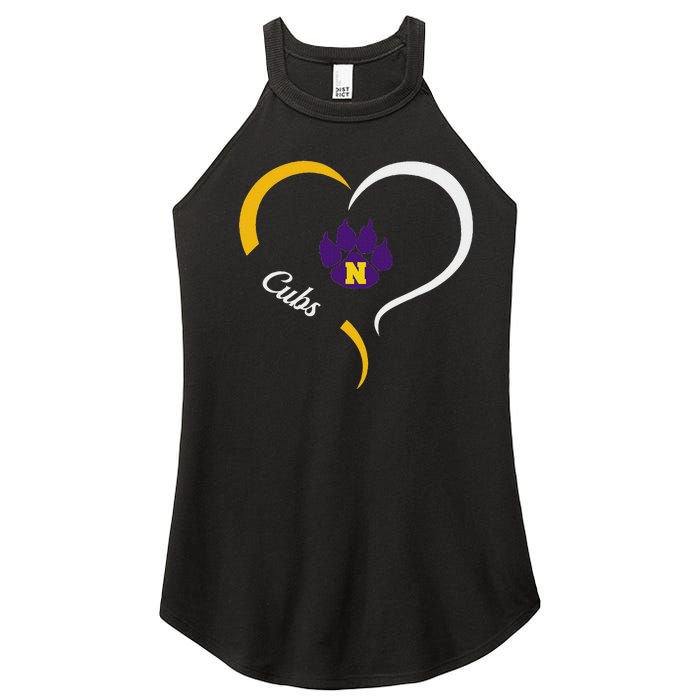 Nevada Cubs Logo Half Heart Slogan Hs Women's Perfect Tri Rocker Tank