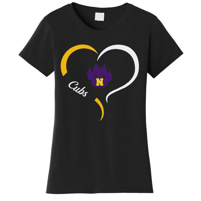 Nevada Cubs Logo Half Heart Slogan Hs Women's T-Shirt