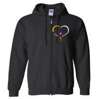 Nevada Cubs Logo Half Heart Slogan Hs Full Zip Hoodie