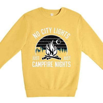 No City Lights Just Campfire Nights Premium Crewneck Sweatshirt