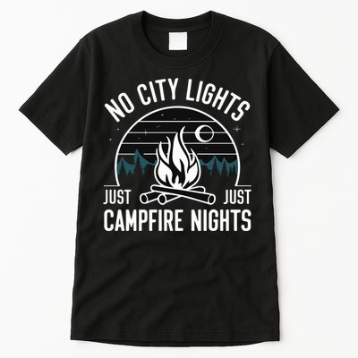 No City Lights Just Campfire Nights Tall T-Shirt