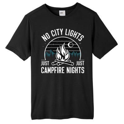 No City Lights Just Campfire Nights Tall Fusion ChromaSoft Performance T-Shirt