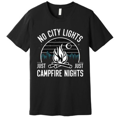 No City Lights Just Campfire Nights Premium T-Shirt