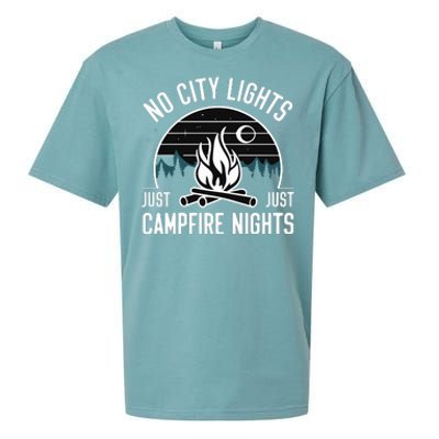 No City Lights Just Campfire Nights Sueded Cloud Jersey T-Shirt