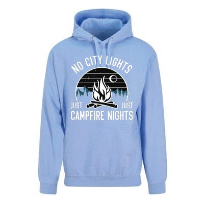 No City Lights Just Campfire Nights Unisex Surf Hoodie