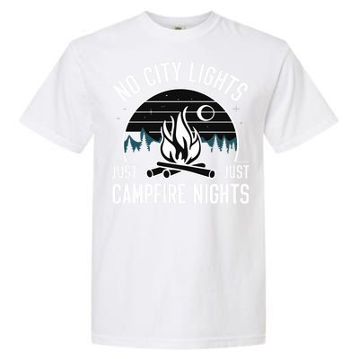 No City Lights Just Campfire Nights Garment-Dyed Heavyweight T-Shirt