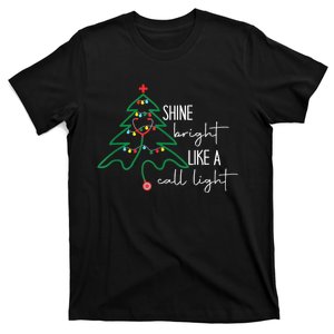 Nurse Christmas Lights Shine Bright Like A Call Light T-Shirt