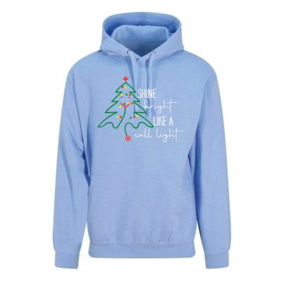 Nurse Christmas Lights Shine Bright Like A Call Light Unisex Surf Hoodie