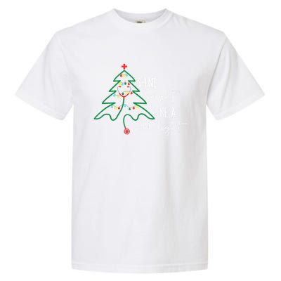 Nurse Christmas Lights Shine Bright Like A Call Light Garment-Dyed Heavyweight T-Shirt