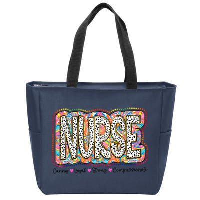 Nurse Caring Loyal Strong Compassionate Zip Tote Bag