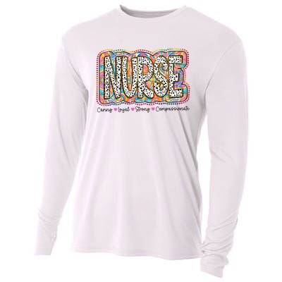 Nurse Caring Loyal Strong Compassionate Cooling Performance Long Sleeve Crew