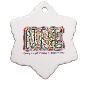 Nurse Caring Loyal Strong Compassionate Ceramic Star Ornament