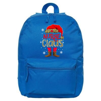 Nurse Claus Leopard Elf Santa Hat Nurse Christmas Meaningful Gift 16 in Basic Backpack