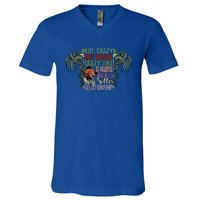 Not Crazy Like Insane Crazy Like A Nurse Irish Setter Lover Gift V-Neck T-Shirt