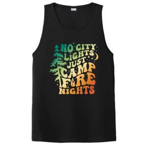 No City Lights Just Camp Fire Nights Camping Quote Gift PosiCharge Competitor Tank