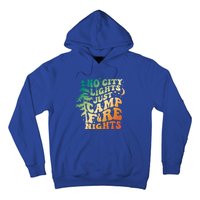 No City Lights Just Camp Fire Nights Camping Quote Gift Hoodie