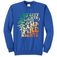 No City Lights Just Camp Fire Nights Camping Quote Gift Sweatshirt