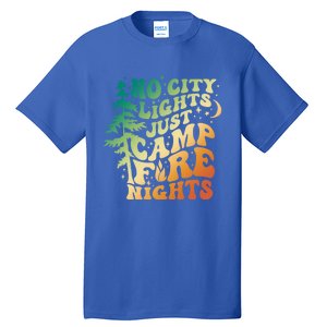 No City Lights Just Camp Fire Nights Camping Quote Gift Tall T-Shirt