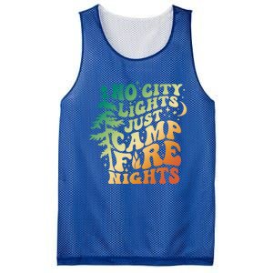 No City Lights Just Camp Fire Nights Camping Quote Gift Mesh Reversible Basketball Jersey Tank