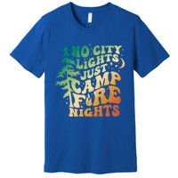 No City Lights Just Camp Fire Nights Camping Quote Gift Premium T-Shirt