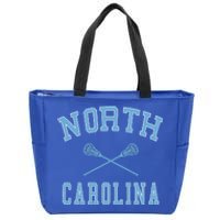 North Carolina Lacrosse Zip Tote Bag