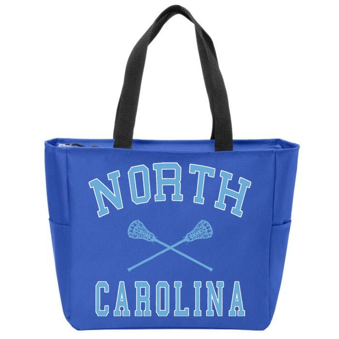 North Carolina Lacrosse Zip Tote Bag