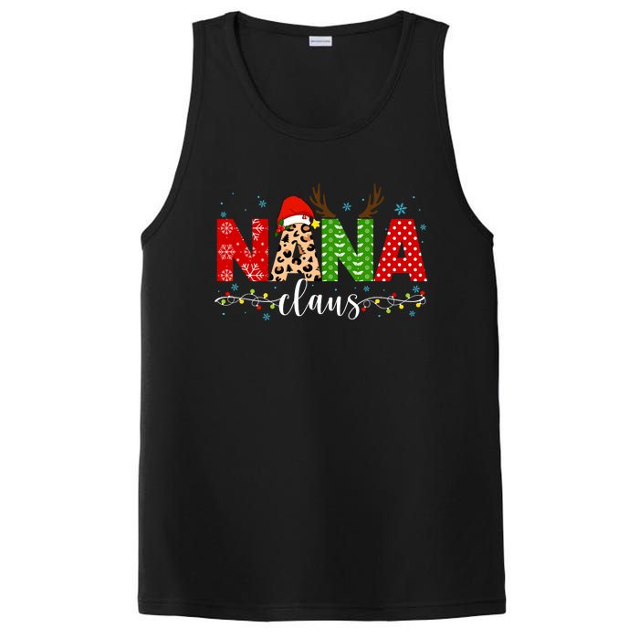 Nana Claus Leopard Print Christmas For Mother Women PosiCharge Competitor Tank