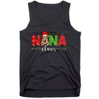 Nana Claus Leopard Print Christmas For Mother Women Tank Top