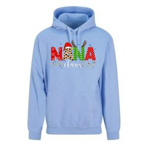 Nana Claus Leopard Print Christmas For Mother Women Unisex Surf Hoodie