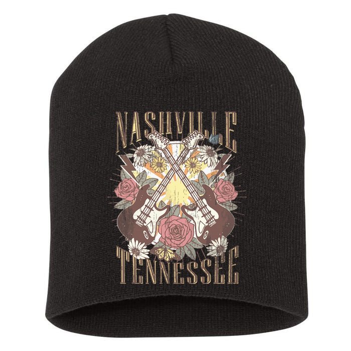 Nashville Country Music City Trip Retro Nash Bash Bach Short Acrylic Beanie