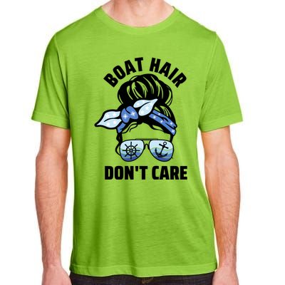 Nautical Captain Mom Boating Boat Hair Don't Care Funny Gift Adult ChromaSoft Performance T-Shirt