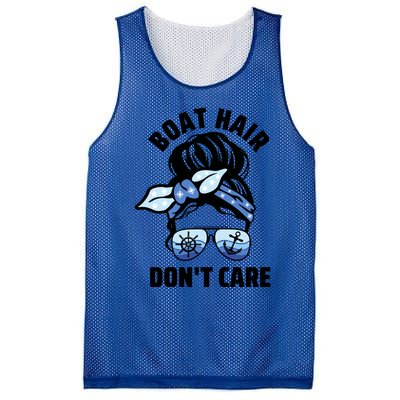 Nautical Captain Mom Boating Boat Hair Don't Care Funny Gift Mesh Reversible Basketball Jersey Tank