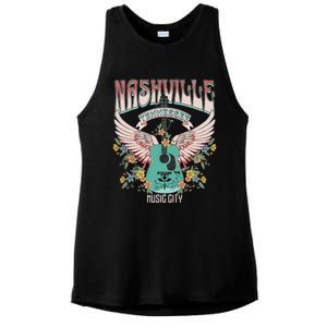 Nashville Country Music City Trip Retro Nash Bash Bach Ladies PosiCharge Tri-Blend Wicking Tank