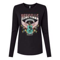 Nashville Country Music City Trip Retro Nash Bash Bach Womens Cotton Relaxed Long Sleeve T-Shirt