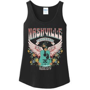 Nashville Country Music City Trip Retro Nash Bash Bach Ladies Essential Tank