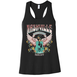 Nashville Country Music City Trip Retro Nash Bash Bach Women's Racerback Tank