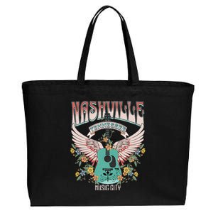 Nashville Country Music City Trip Retro Nash Bash Bach Cotton Canvas Jumbo Tote