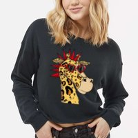 NFT Creator Merch Maui Nancy OG Giraffe Tokenomics Cropped Pullover Crew