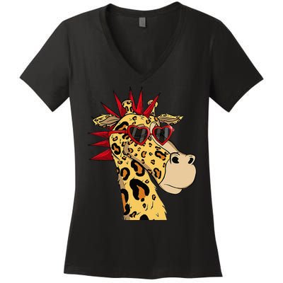 NFT Creator Merch Maui Nancy OG Giraffe Tokenomics Women's V-Neck T-Shirt
