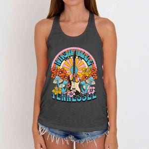 Nashville Country Music City Girl Trip Retro Nash Bash Bach Women's Knotted Racerback Tank