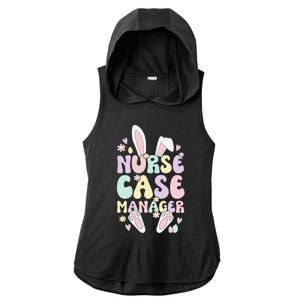 Nurse Case Manager Easter Bunny Case Management Easter Day Ladies PosiCharge Tri-Blend Wicking Draft Hoodie Tank