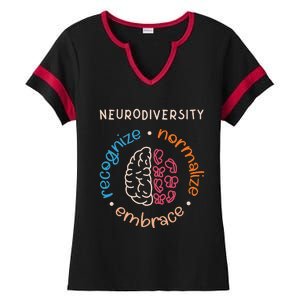 Neurodiversity Celebrate Mental Health ADHD Autism Awareness Ladies Halftime Notch Neck Tee