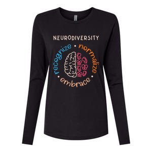 Neurodiversity Celebrate Mental Health ADHD Autism Awareness Womens Cotton Relaxed Long Sleeve T-Shirt