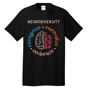 Neurodiversity Celebrate Mental Health ADHD Autism Awareness Tall T-Shirt