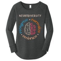 Neurodiversity Celebrate Mental Health ADHD Autism Awareness Women's Perfect Tri Tunic Long Sleeve Shirt