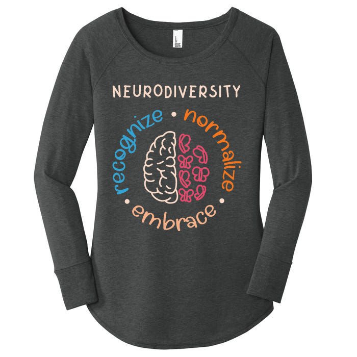 Neurodiversity Celebrate Mental Health ADHD Autism Awareness Women's Perfect Tri Tunic Long Sleeve Shirt