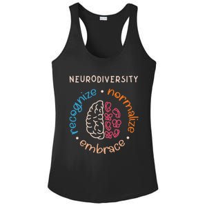 Neurodiversity Celebrate Mental Health ADHD Autism Awareness Ladies PosiCharge Competitor Racerback Tank