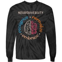 Neurodiversity Celebrate Mental Health ADHD Autism Awareness Tie-Dye Long Sleeve Shirt