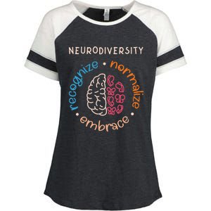 Neurodiversity Celebrate Mental Health ADHD Autism Awareness Enza Ladies Jersey Colorblock Tee